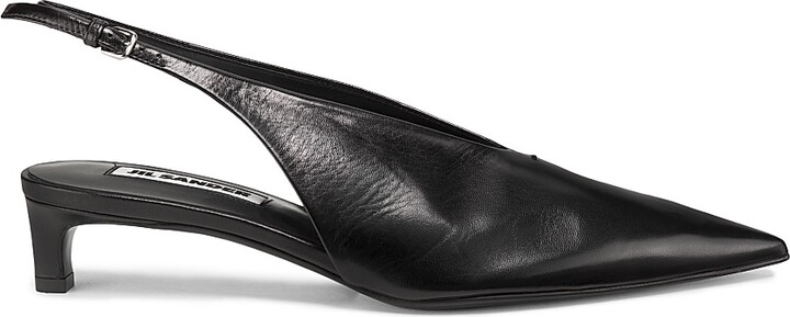Women's Cruise 35MM Leather Kitten-Heel Pumps - Black - Size 6
