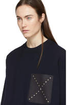 Thumbnail for your product : Stella McCartney Navy Ribbed Sweater