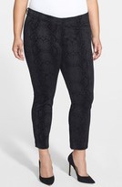 Thumbnail for your product : 7 For All Mankind Seven7 Python Flocked Ponte Pants (Plus Size)