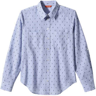 Joe Fresh Women's Swiss Dot Shirt, Light Blue (Size M)