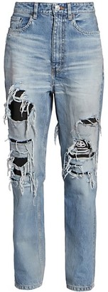 balenciaga ripped jeans