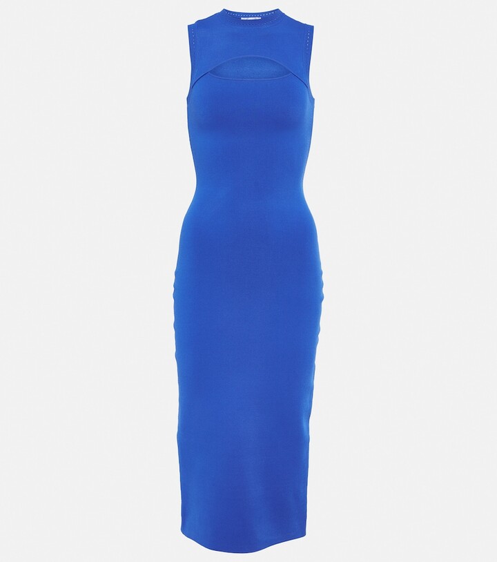 Victoria Beckham Slash Front crepe midi dress
