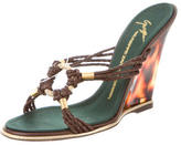 Thumbnail for your product : Giuseppe Zanotti Gold-Tone Multistrap Wedge