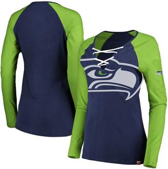 Majestic Seattle Seahawks NFL Lace-Up Cotton Sweater