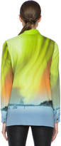 Thumbnail for your product : Matthew Williamson Aurora Silk Shirt in Ice Blue