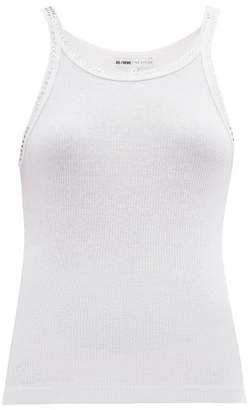 RE/DONE X The Attico Crystal-embellished Tank Top - Womens - White