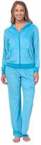 Thumbnail for your product : Gardenia Pink Lady Womens Soft Velour Zip Hoodie and Bottoms Lounge Tracksuit (Gardenia, M)