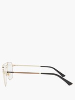 Thumbnail for your product : Gucci Web-stripe Aviator Metal Glasses - Gold