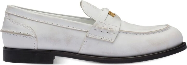 Miu Miu Leather Penny Loafers