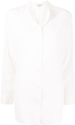 James Perse Long-Sleeve Collarless Shirt