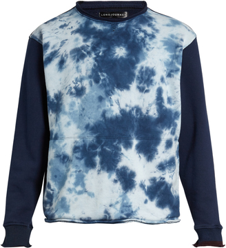 Longjourney Nash tie-dye print cotton sweatshirt