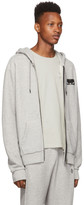 Thumbnail for your product : Marcelo Burlon County of Milan Grey Wings Patch Zip Hoodie
