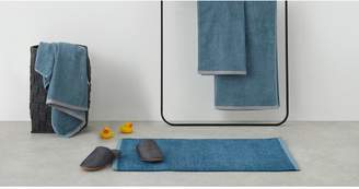 MADE Essentials Zyra 100% Cotton Chenille Bath Mat, Slate Blue