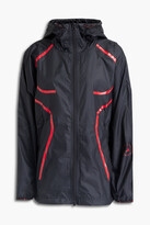 Thumbnail for your product : adidas by Stella McCartney Coated shell hooded track jacket