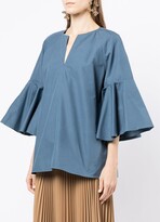 Thumbnail for your product : Jil Sander Flared-Sleeve Cotton Blouse