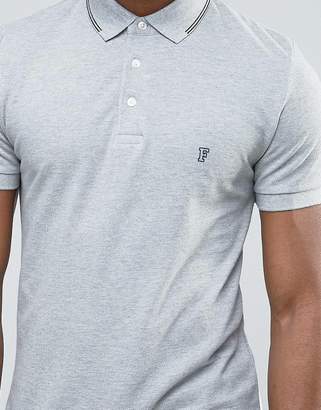 French Connection Polo Shirt With Twin Tip Collar