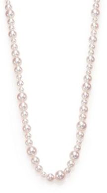 Mikimoto 4.5MM-8.5MM White Cultured Akoya Pearl & 18K White Gold Necklace