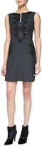 Thumbnail for your product : Nanette Lepore Turkish Delight Embroidered Leather-Trim Dress