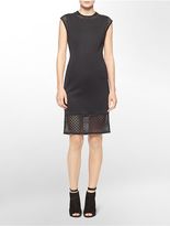 Thumbnail for your product : Calvin Klein Womens Mesh Trim Sleeveless Dress