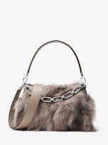 Thumbnail for your product : Michael Kors Collection Miranda Medium Fox Fur and Leather Shoulder Bag