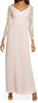 Thumbnail for your product : Chi Chi London Lace & Pleated Chiffon Bridesmaid Gown