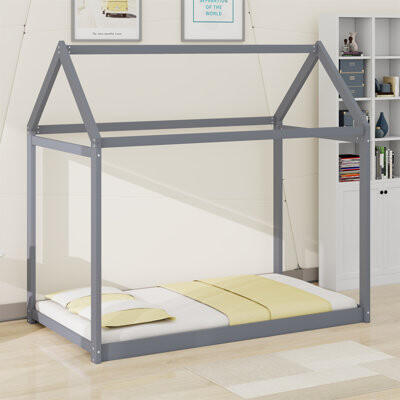 Union Rustic Wooden House Bed