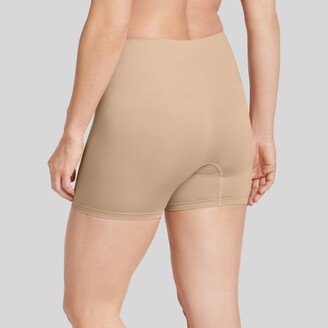 Jockey Generation™ Women' Slimming Short - Beige S: High-Rie Control Pantie, Nude Stretchy Microfiber