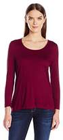 Thumbnail for your product : Calvin Klein Jeans Women's Solid 3/4 Sleeve Split Back T-Shirt