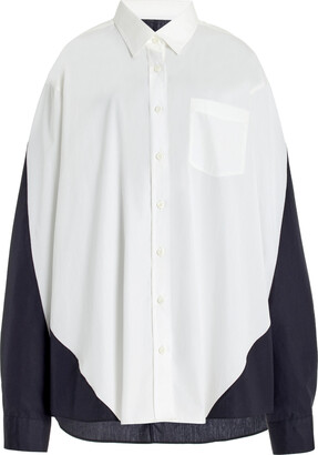 Peter Do Combo Twisted Oversized Cotton Shirt - ShopStyle T-shirts