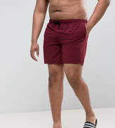 Thumbnail for your product : ASOS Plus Swim Shorts In Burgundy In Mid Length