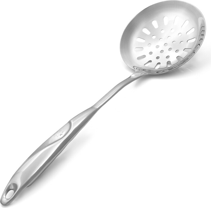 Zulay Kitchen Skimmer Spoon - Stainless Steel Slotted Spoon Large Bowl Hang  Hole & Comfortable Grip Handle For Draining & Frying 14.5 inch - ShopStyle