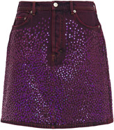 Thumbnail for your product : Acne Studios Sequined Embroidered Denim Mini Skirt
