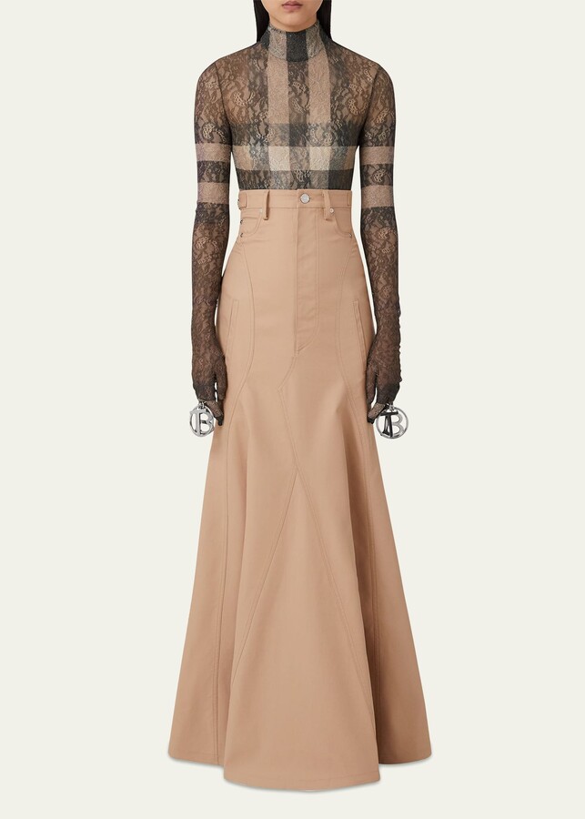 Burberry Contoured Trumpet Skirt ShopStyle