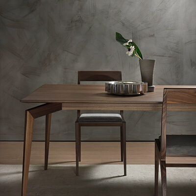 HomeLuxea Italian Light Luxury Solid Wood Table. Rectangular Dining Table