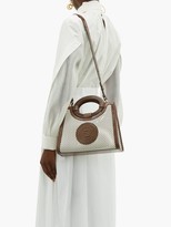 Thumbnail for your product : Fendi Runaway Small Perforated-leather Bag - White Multi