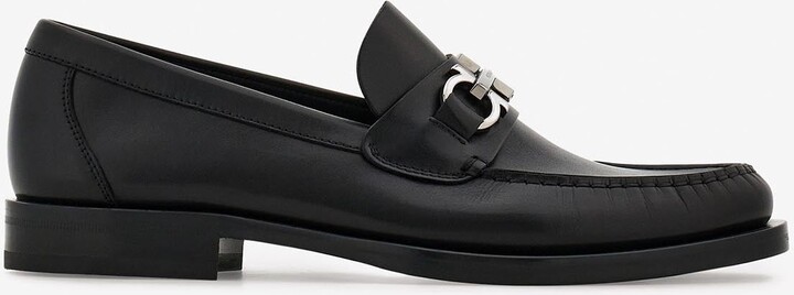 Ferragamo Fort Gancini Leather Loafers