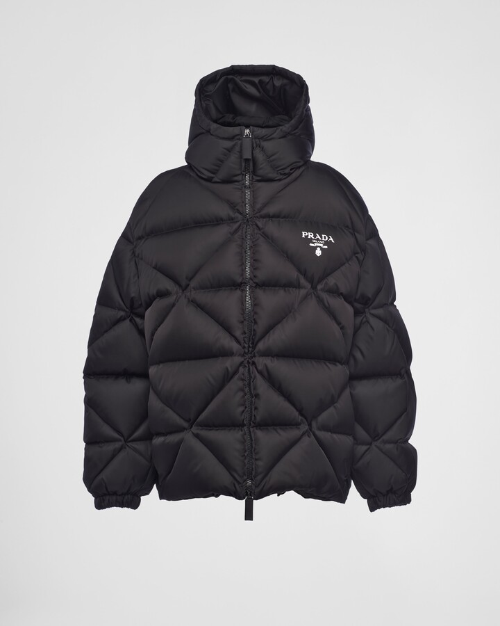 Prada Oversized Re-Nylon Gabardine down jacket ShopStyle Outerwear