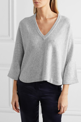 Allude Wool And Cashmere-blend Sweater - Gray