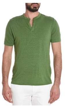 Roberto Collina Men's Green Linen T-shirt.