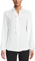 Thumbnail for your product : Bar III Women's Long Sleeve Ruffled Blouse, Created for Macy's