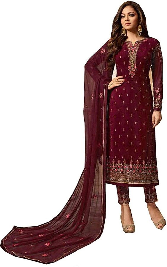 Tragen Sie ein Salwar Kameez Kleid JIVRAJ FASHION Der pakistanische Designer Shalwar Kameez Hosenhose passt zum indischen Hochzeitsempfang 