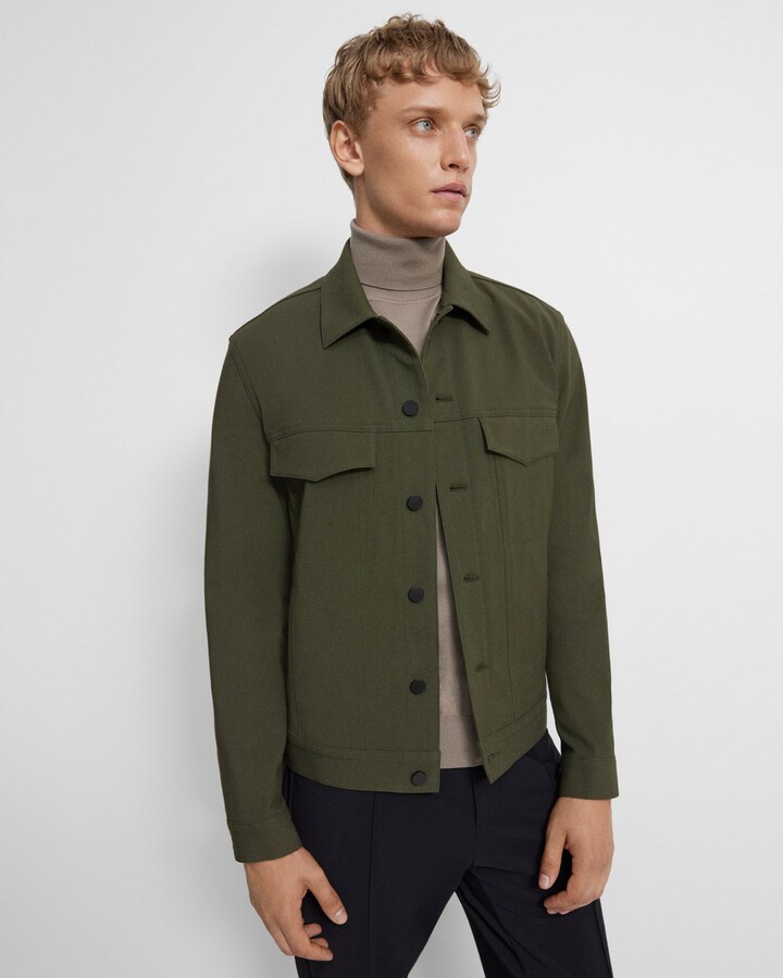 Theory River Trucker Jacket in Neoteric Twill - ShopStyle