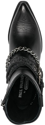 Paul Warmer Chain-Detail Ankle Boots