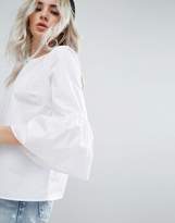 Thumbnail for your product : Noisy May Petite Fluted Sleeve Top