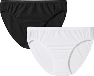 LAPASA Ladies Knickers Quick Dry Breathable Nylon Briefs for Women Mid Rise  Underwear Hipster Panties Performance Activewear Pack of 2 L45 - ShopStyle