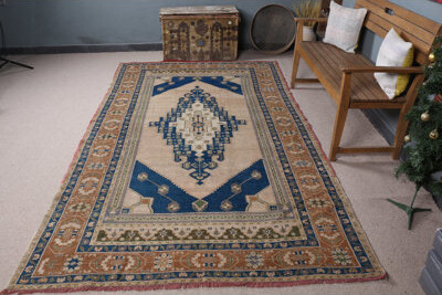 kayra export Handwoven Turkish Rug Ideal For Living Room Decor With Beige Wool And Elegant Anatolian Design