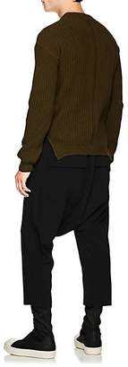 Rick Owens Men's Drawstring-Waist Virgin Wool Crop Trousers - Black