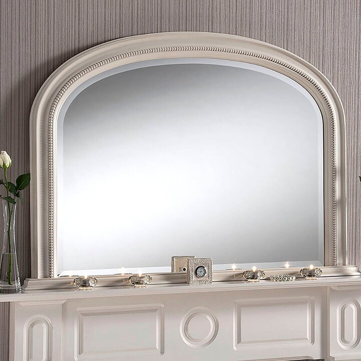 Dunelm Yearn Beaded Overmantle Mirror, Ivory Cream ShopStyle