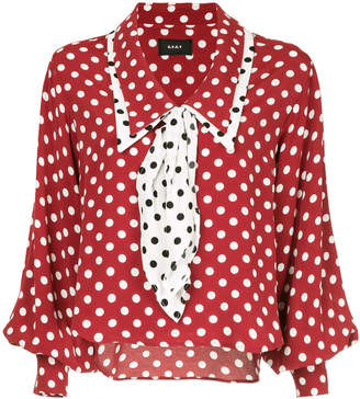 G.V.G.V. polka dot shawl collar blouse