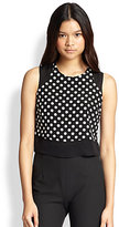 Thumbnail for your product : Elizabeth and James Enno Polka Dot Silk Top